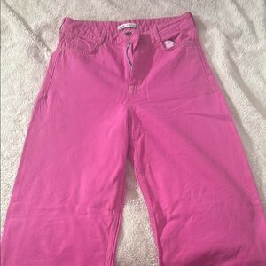 Zara Pink Straight Leg Jeans